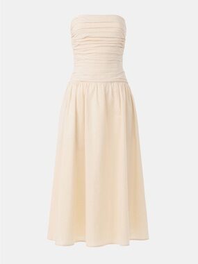 Moon River Pleated Strapless Midi Dress Size XS NWOT  Brand New 💫